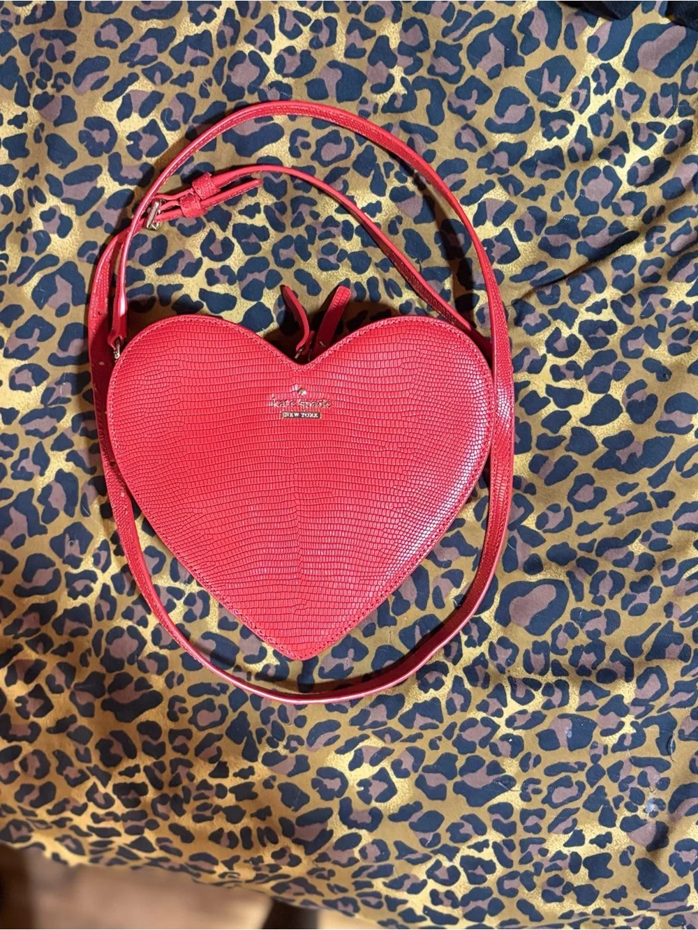 kate spade “secret admirer” Red Heart-Shaped Crossbody Bag